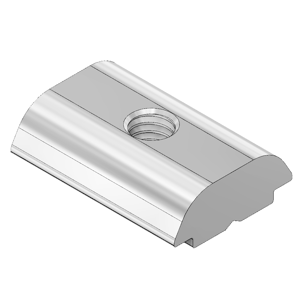 M8L-0 MODULAR SOLUTIONS ZINC PLATED FASTENER<br>M8 LONG RECTANGLE NUT